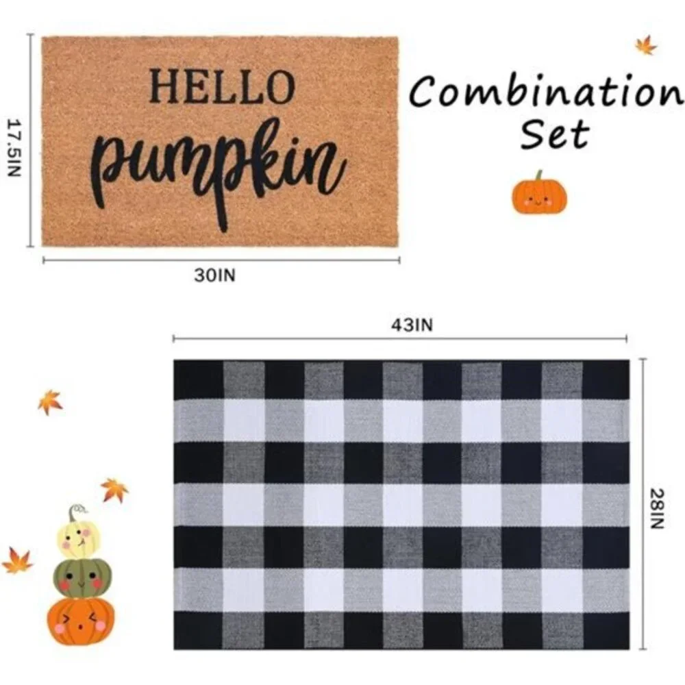 Fall Welcome Mat Set: Coco‎ Coir Mat & 28x43